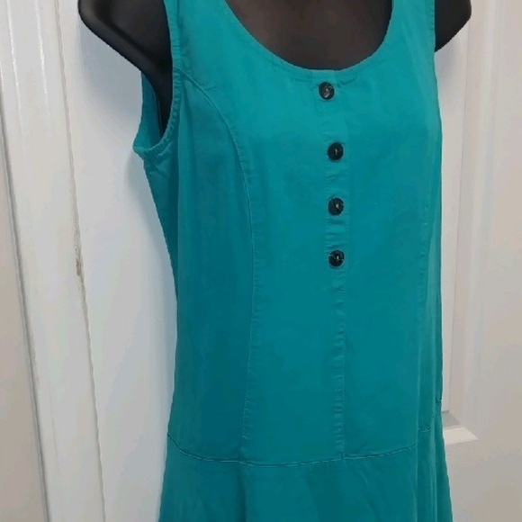 CLICK sleeveless teal dress - Picture 5 of 9